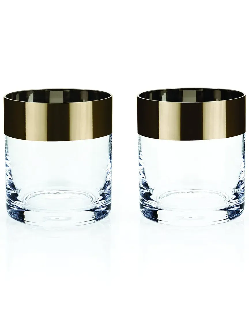 Irving Bronze Rim Tumbler Set - Crystal image