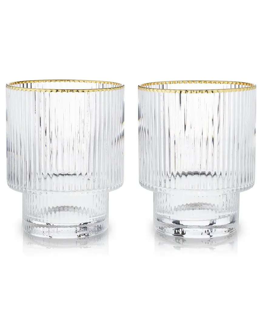 Meridian Tumblers Set of 2 - Clear, Lead-Free Crystal image
