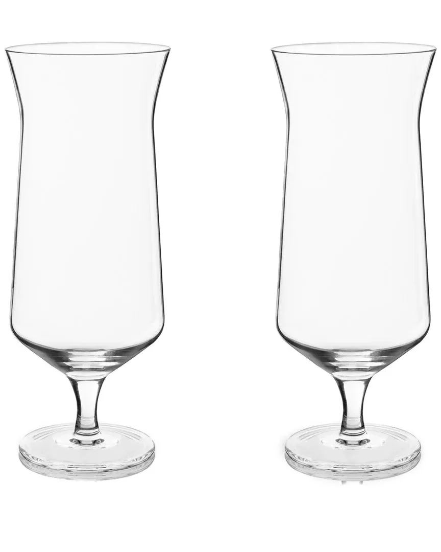 Raye Angled Hurricane Glass - Lead-Free Crystal image