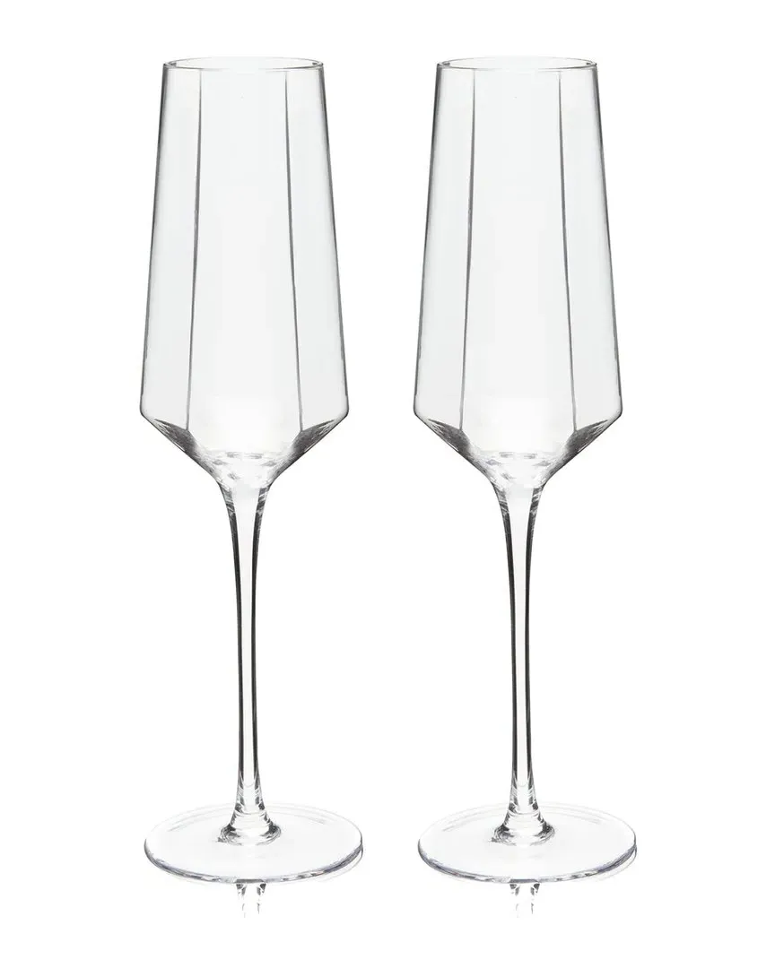 Seneca Stemmed Champagne Flute - Clear, Crystal image