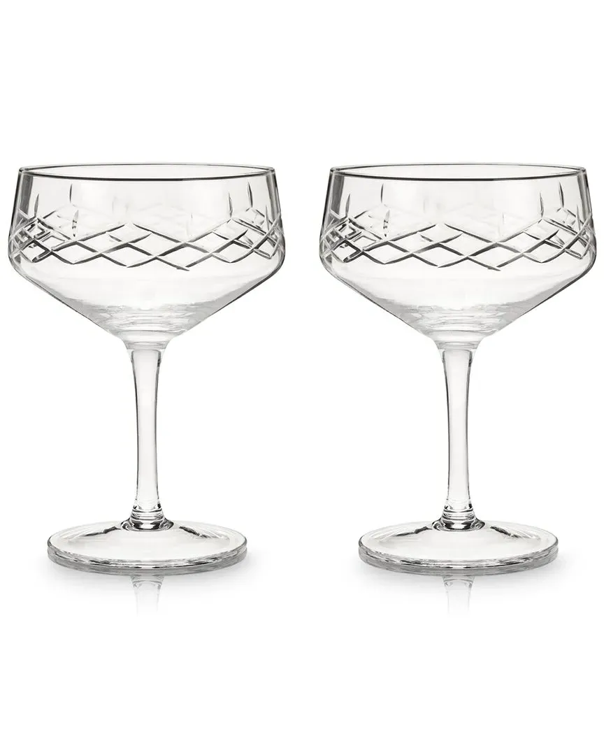 Viski Admiral Coupe Glasses Set of 2 - Clear, Crystal image
