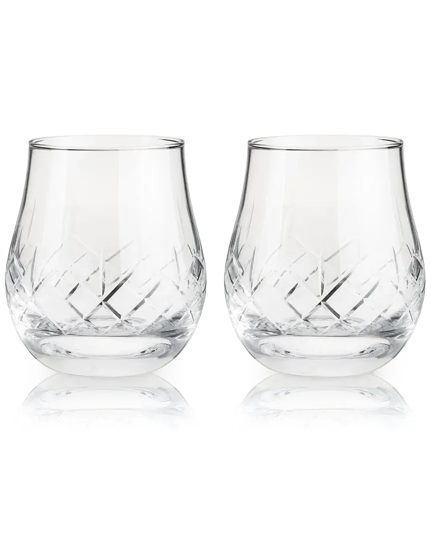 Viski Admiral Heavyweight Bourbon Glasses - Clear, Crystal image
