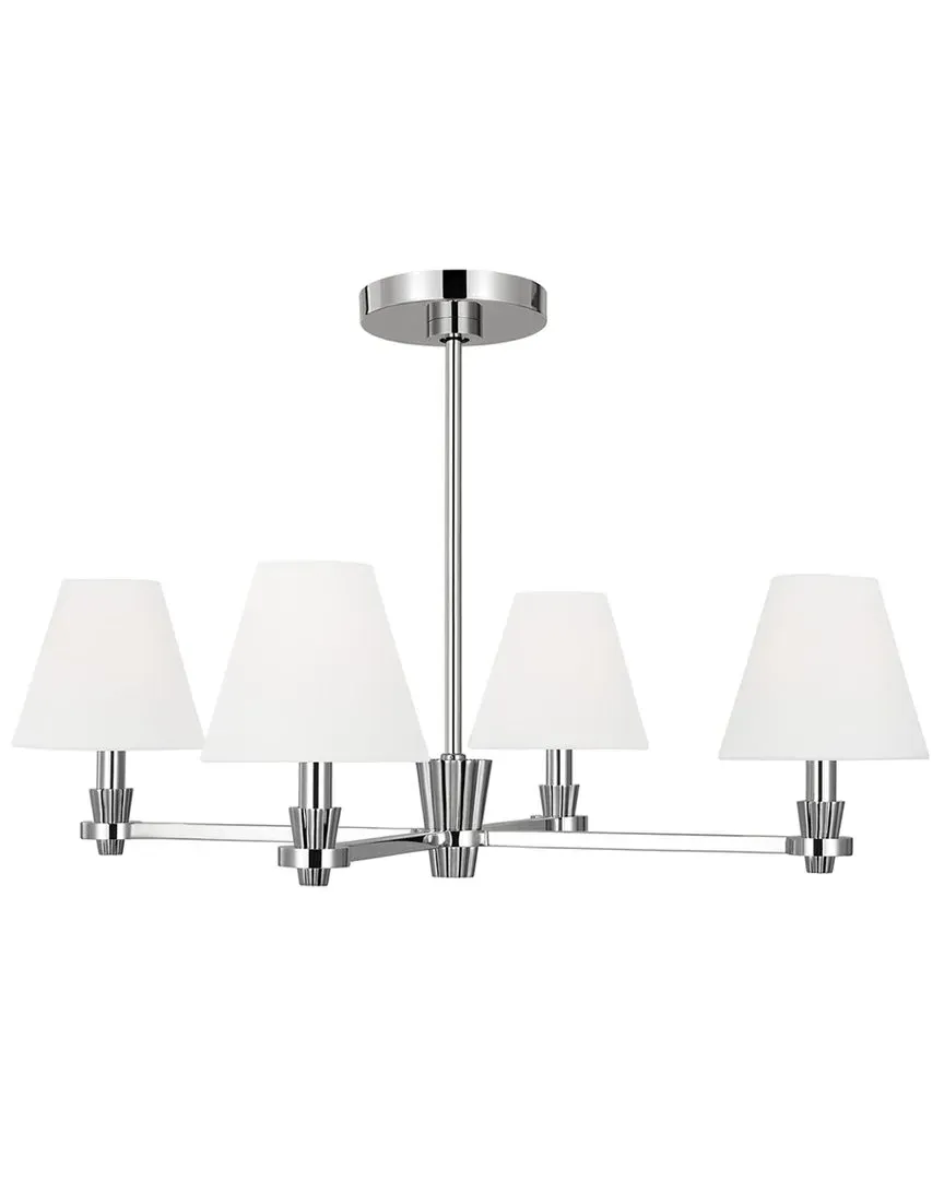 Studio Collection Paisley Medium Chandelier - Polished Nickel image