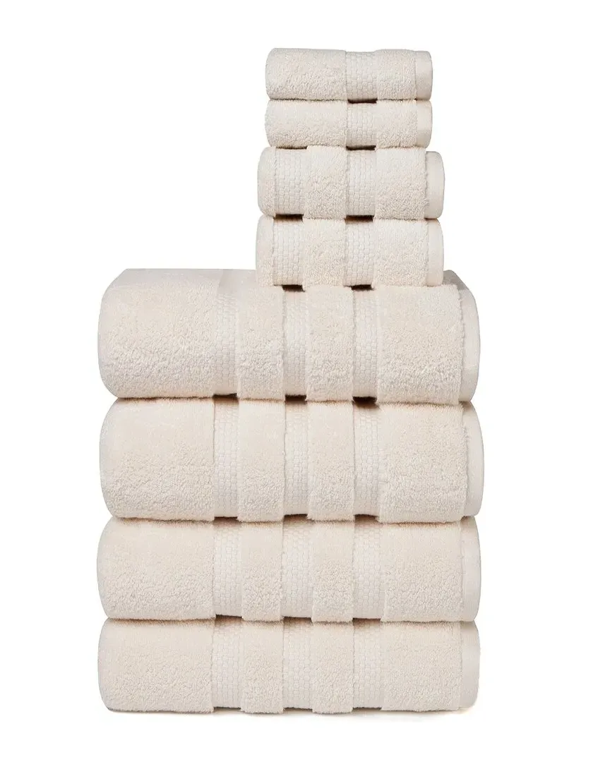 Infinity Zero Twist 8pc Towel Set - Ivory, Cotton