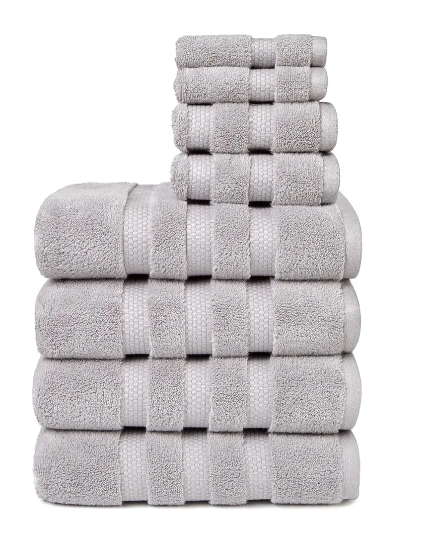 Infinity Zero Twist 8pc Towel Set - Silver, Cotton