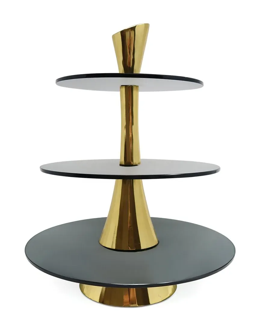 3-Tiered Cake Stand Centerpiece - Gold, Stainless Steel image