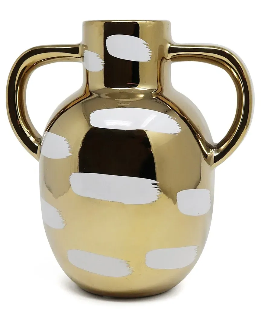 9in Vase with Handles - Gold, Metal image