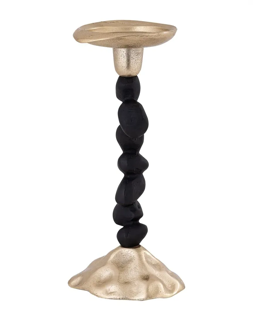 And Gold Pillar Candle Holder - Black, Stainless Steel image