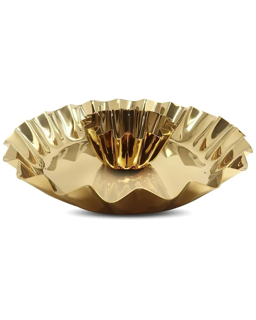 Chip & Dip Bowl - Gold, Stainless Steel image
