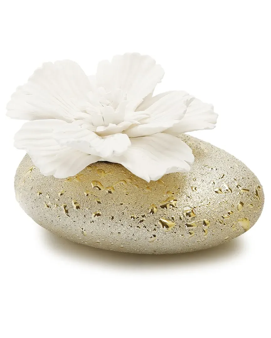 Diffuser with Dimensional Flower - Gold, Ceramic image