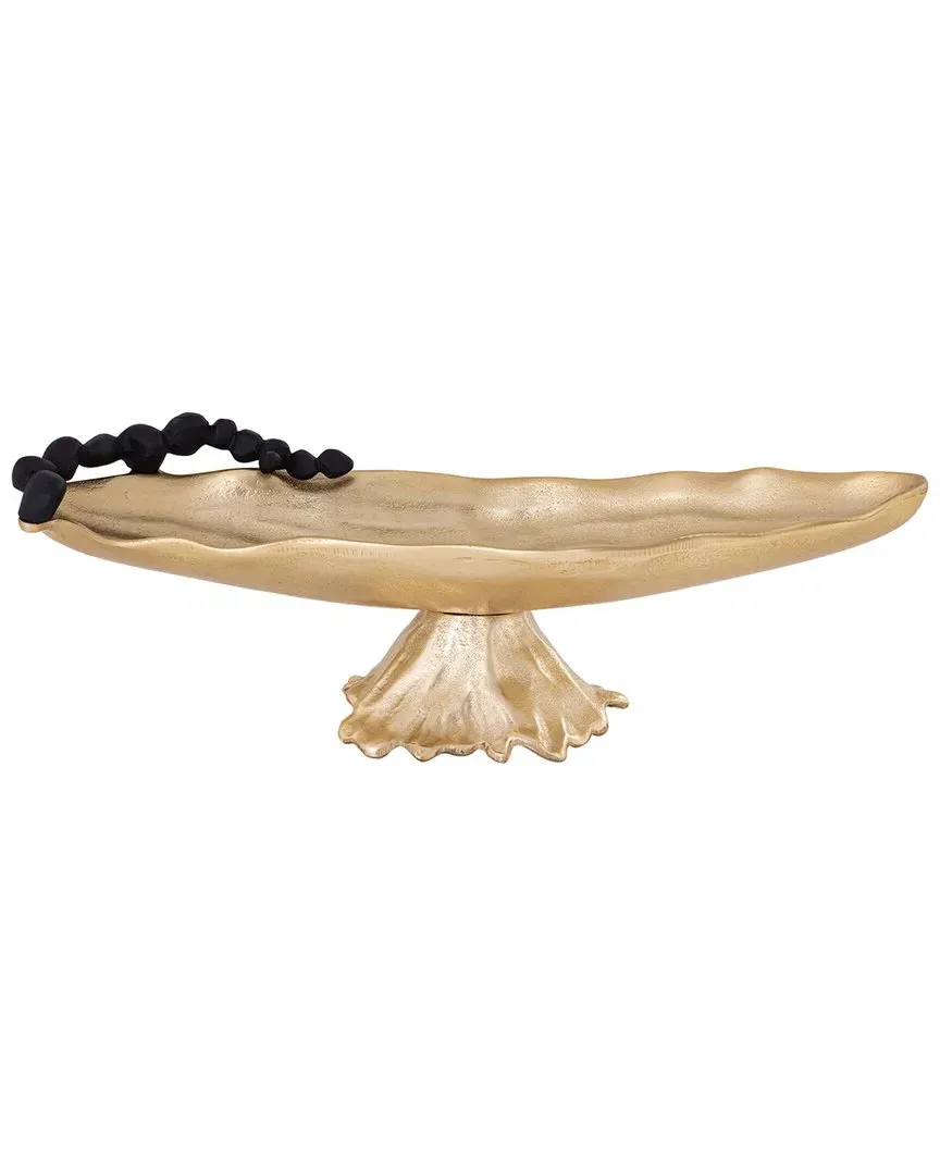 Footed Boat Dish - Gold, Stainless Steel image