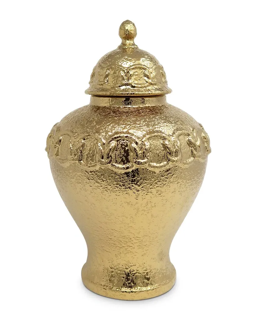 Ginger Jar with Chain Detail - Gold, Stainless Steel image