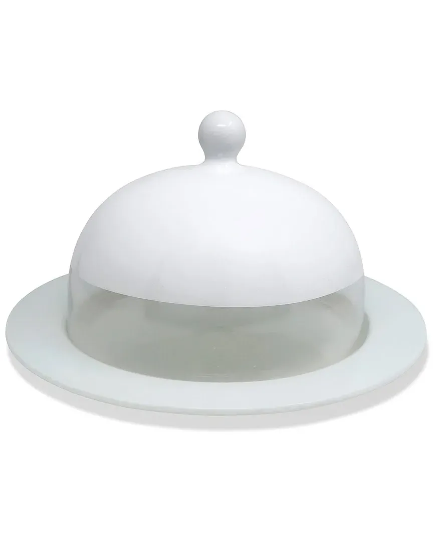 Glass Cake Dome - White image