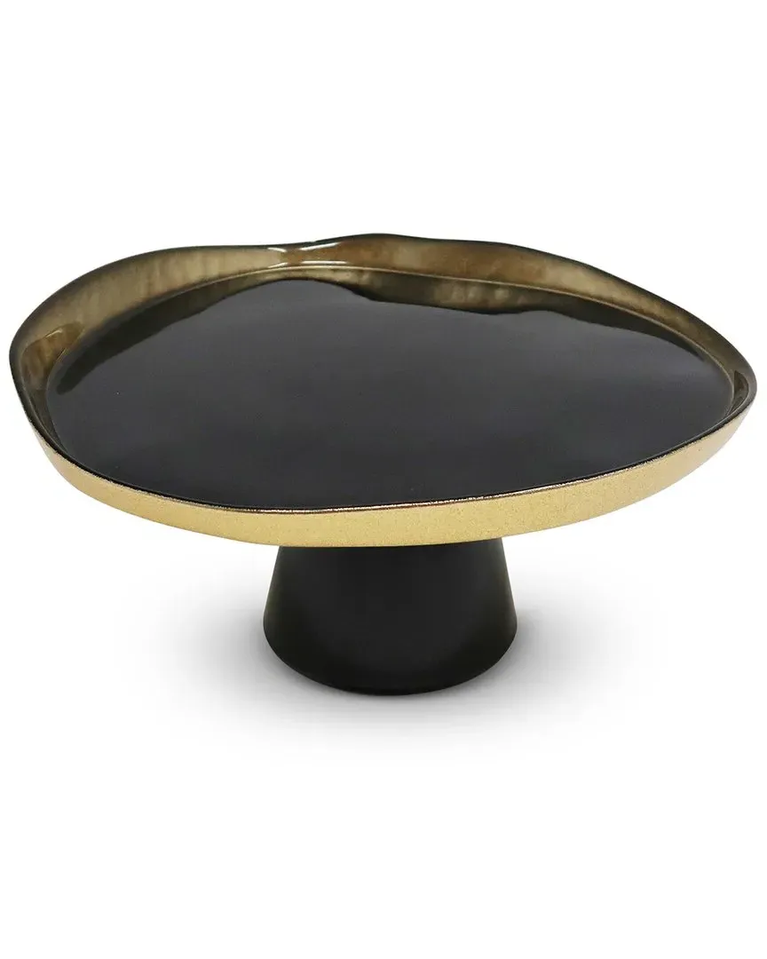 Organically Shaped Cake Plate - Clear, Glass