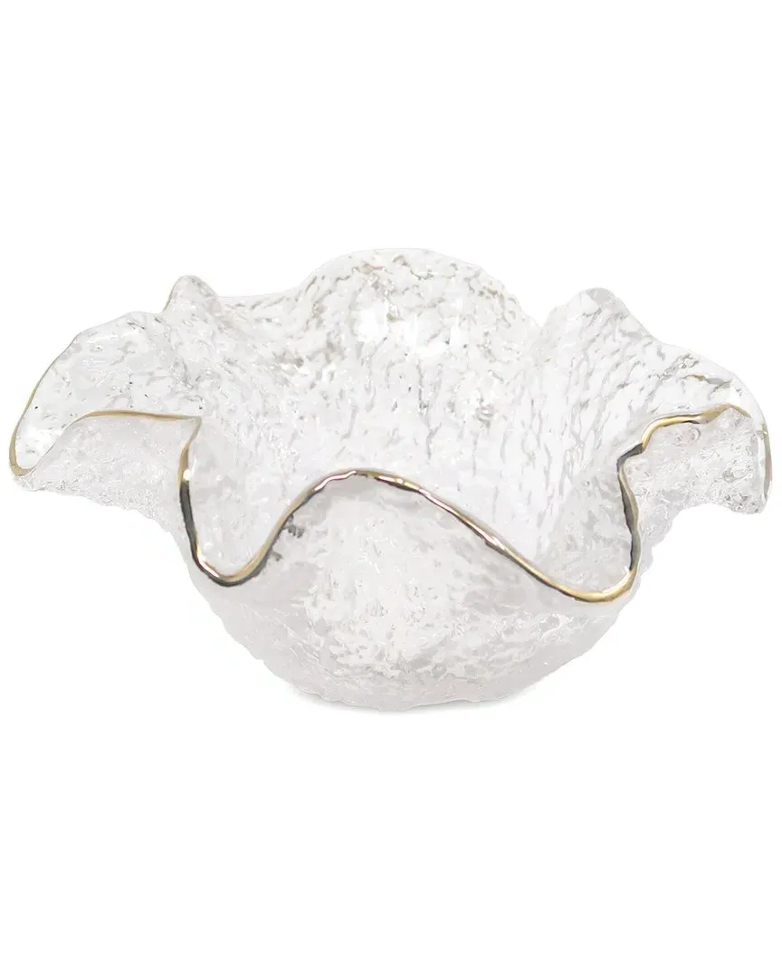 Ruffled Bowl with Rim - Clear, Glass image