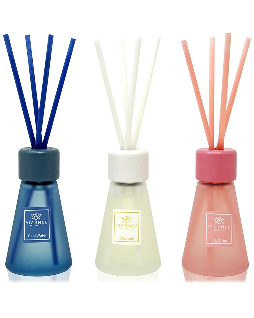 Set of 3 Cone Shaped Diffusers - Pink, Glass image
