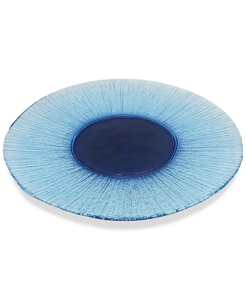 Set of 4 Charger Plates - Clear Gold, Glass image