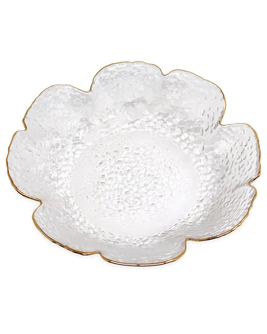 Set of 4 Flower Shaped Plates - Clear, Glass image