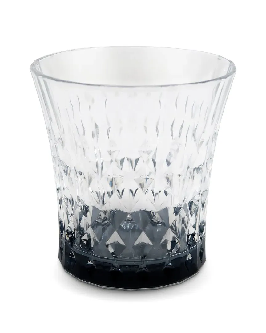 Set of 6 Diamond Double Old Fashioned Glasses - Smoked