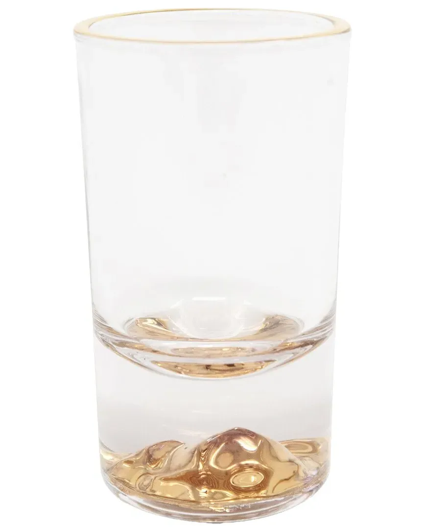 Set of 6 Liquor Glasses with Rim & Reflection Base - Clear image