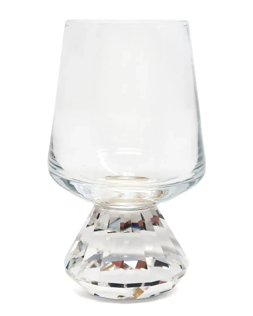 Set of 6 Shot Glasses with Diamond Base - Clear