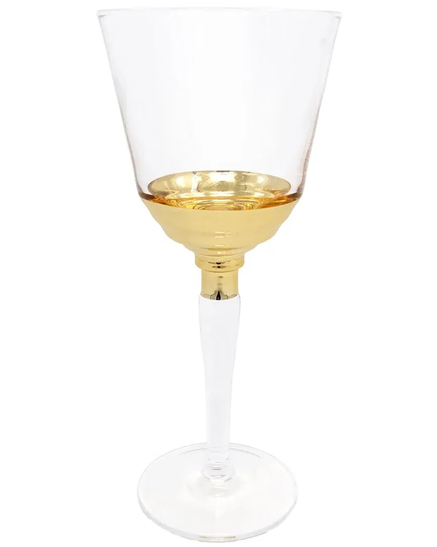 Set of 6 Wine Glasses - Gold