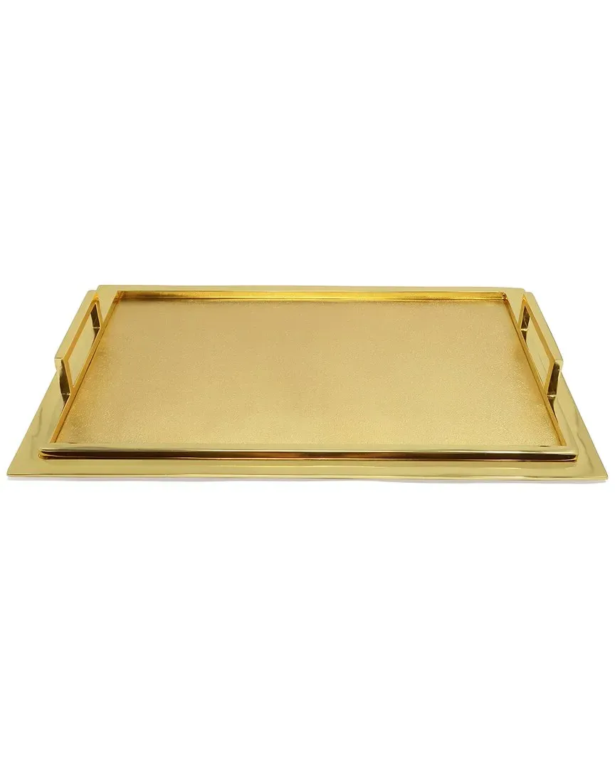 Small Serving Tray - Gold, Stainless Steel image