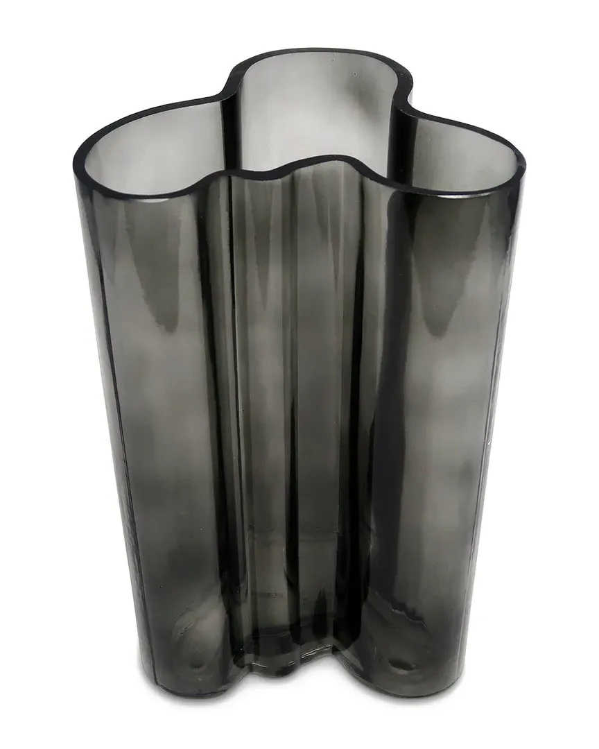 Tinted Curved Vase - Smoked, Glass