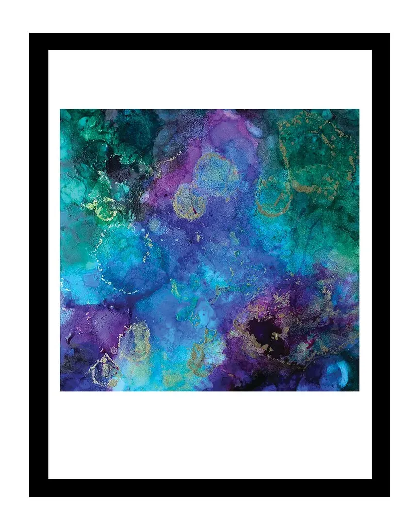 Sarah Wahl Alcohol Inks Wall Art - Green/Purple/Gold image