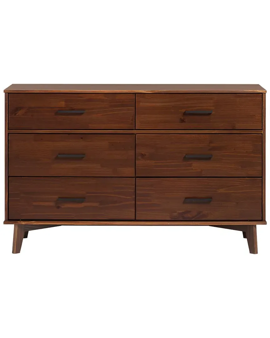 Sloane 6-Drawer Dresser with Metal Handles - Walnut image