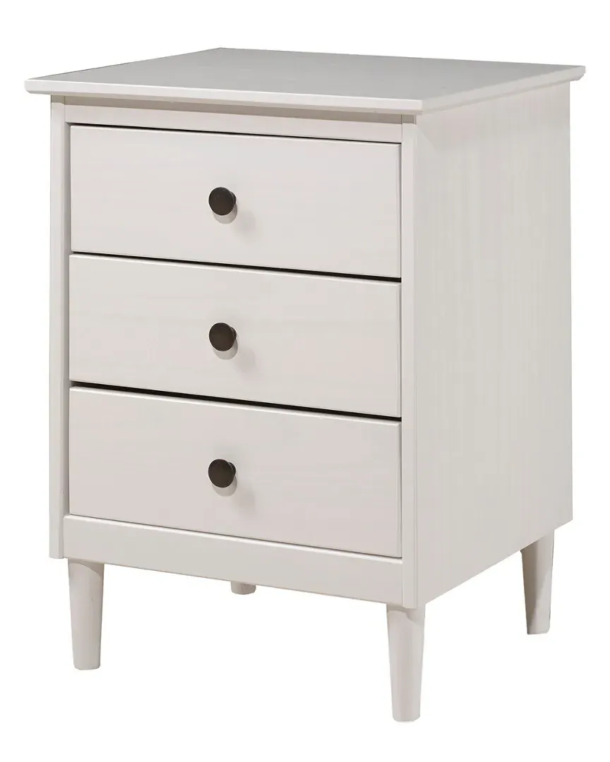 Walker Edison 3 Drawer Nightstand - White image