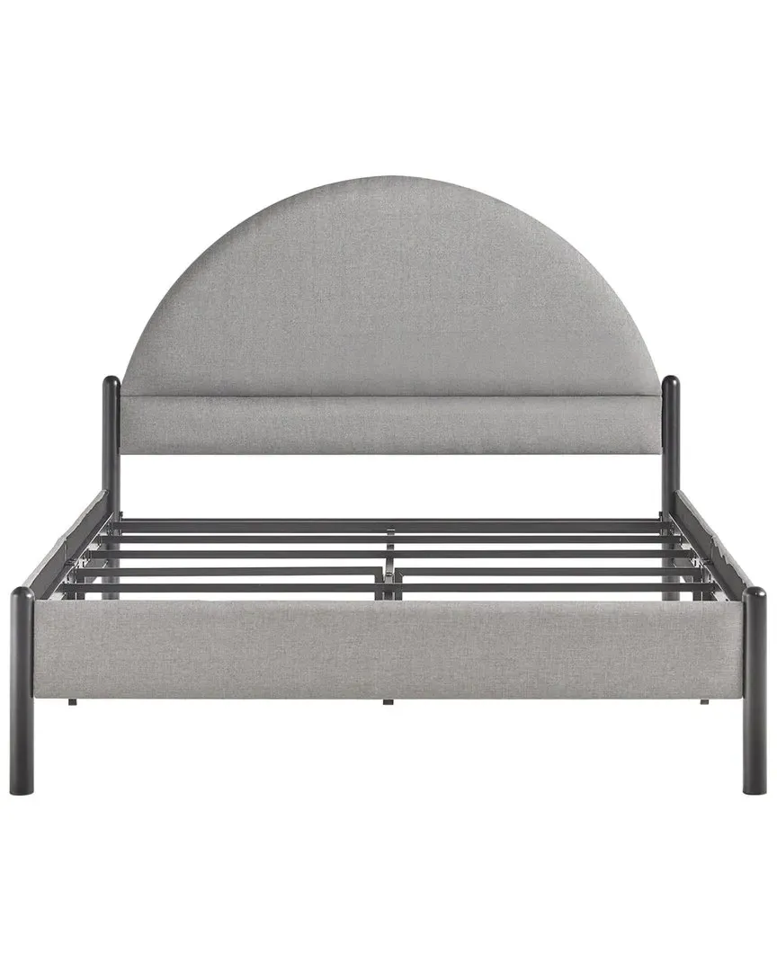 Walker Edison Queen Bed with Arched Headboard - Grey image