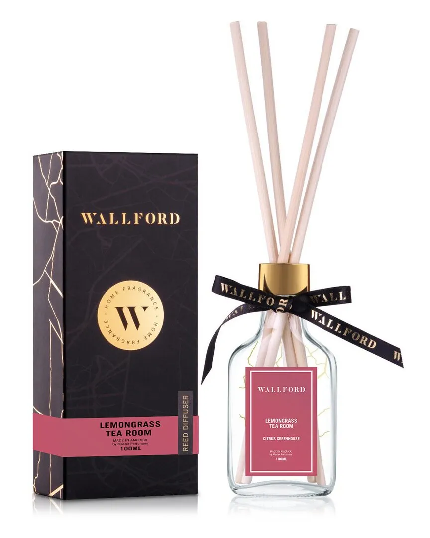 Lemongrass Tea Room Reed Diffuser - Gold image