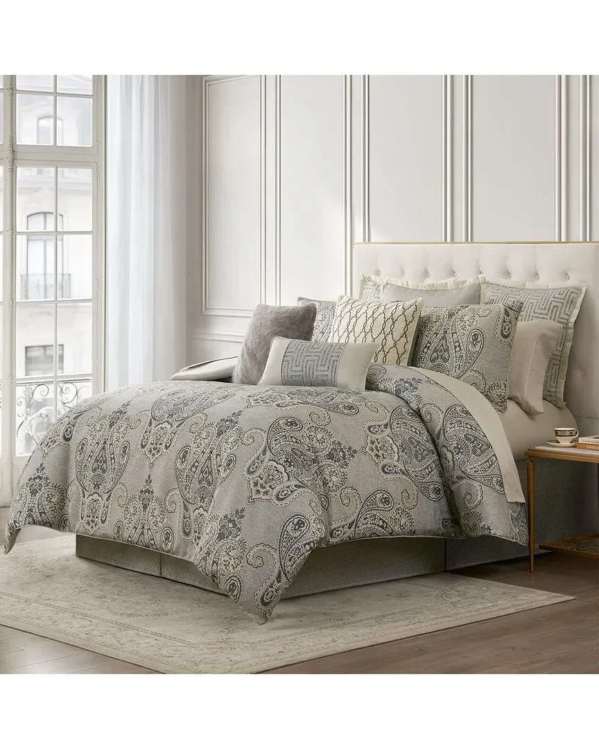 Brosna 4-Piece Comforter Set - Grey, Polyester