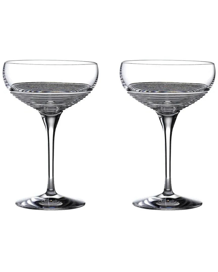 Set of 2 Mixology Rum Circon Large Coupes - Clear, Crystal image