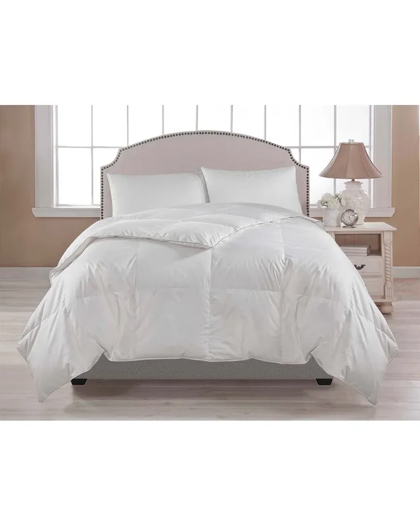 Down Blend Jacquard Comforter - White image