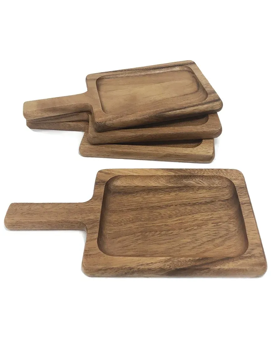 Set of 4 Individual Paddle Board Serving Trays image