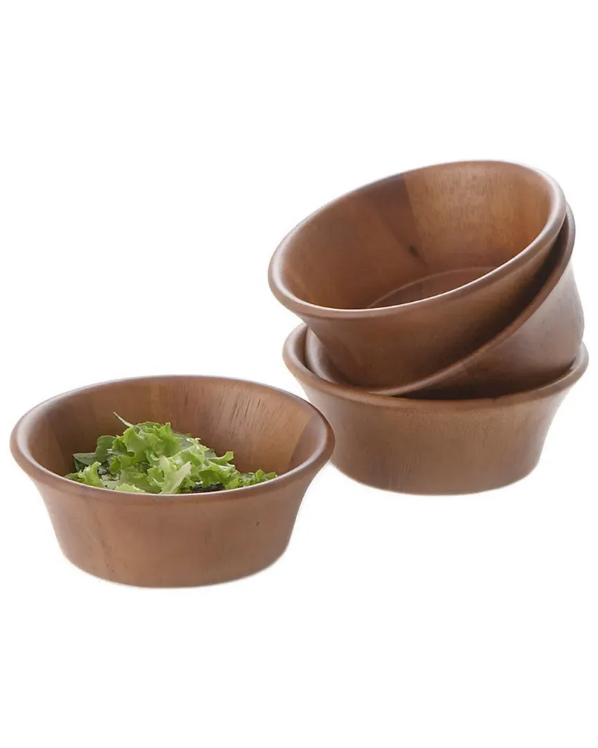 Set of 4 Salad Bowls - Acacia