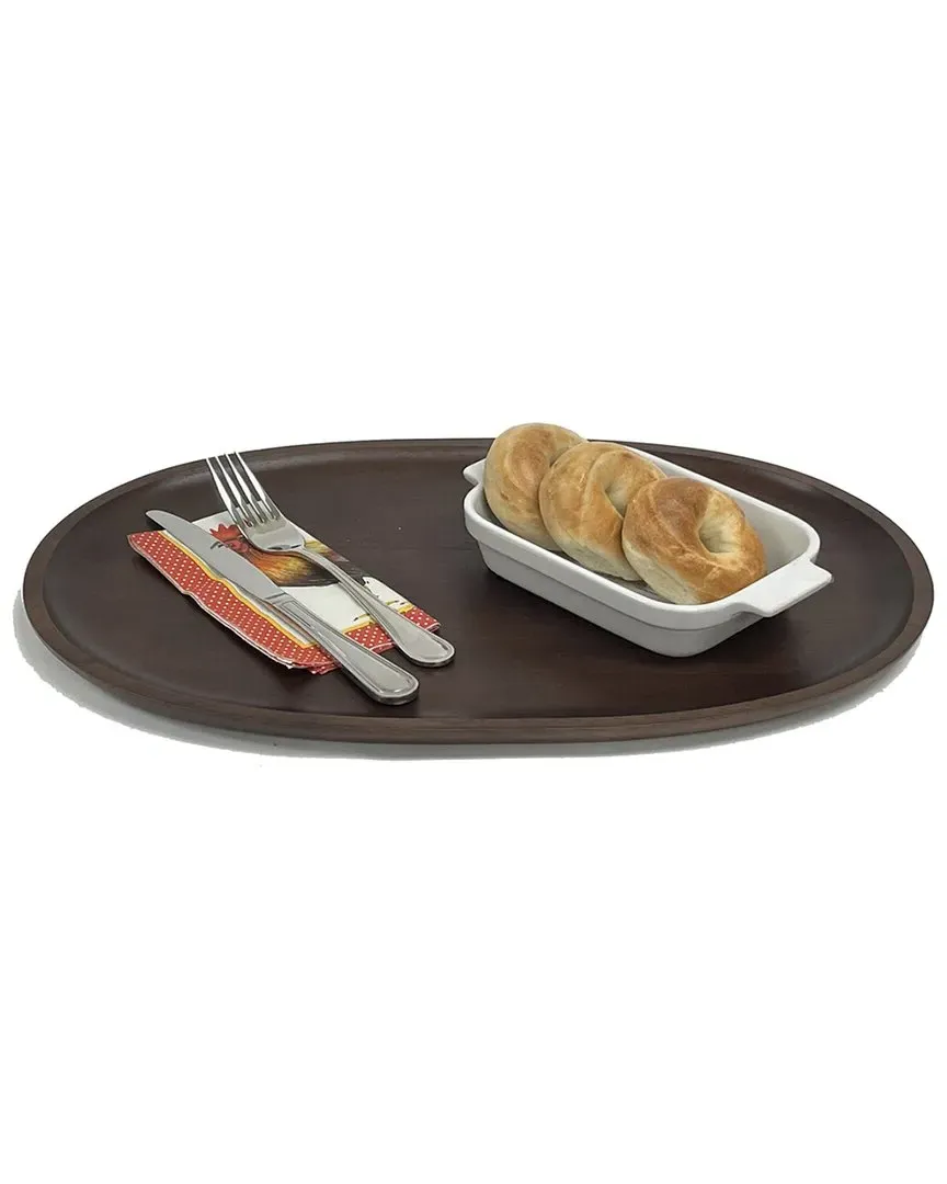 Woodard & Charles Extra Large Oval Serving Tray - Brown image
