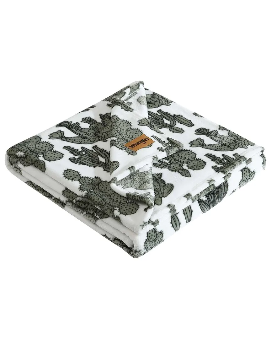 Cactus Garden Ultra Soft Plush Fleece Throw Blanket - Sage Green image