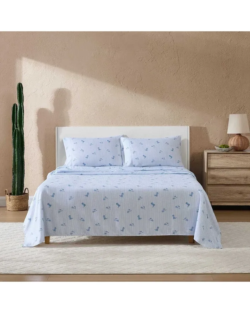 Cowboy Pinstripe Ultra Soft Sheet Set - Blue, Polyester image