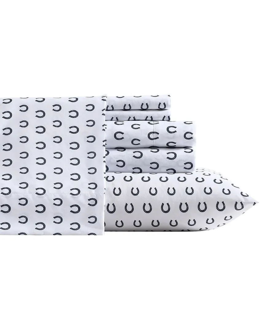Horseshoe Dots Ultra Soft Sheet Set - Navy, Polyester