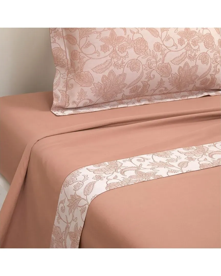 300 Thread Count Perse Flat Sheet - Orange, Organic Cotton
