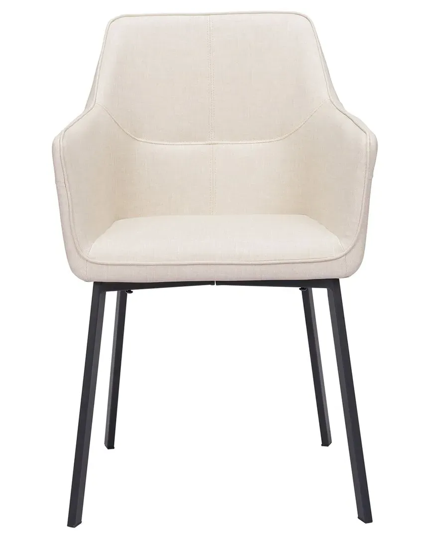 Adage Set of 2 Dining Chairs - Beige, Steel image