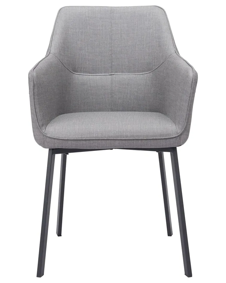 Adage Set of 2 Dining Chairs - Gray, Steel