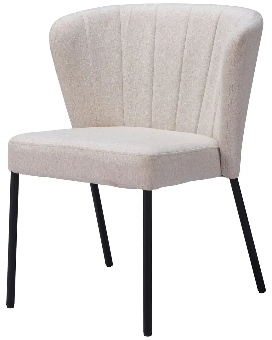 Aimee Set of 2 Dining Chairs - Beige, Polyester