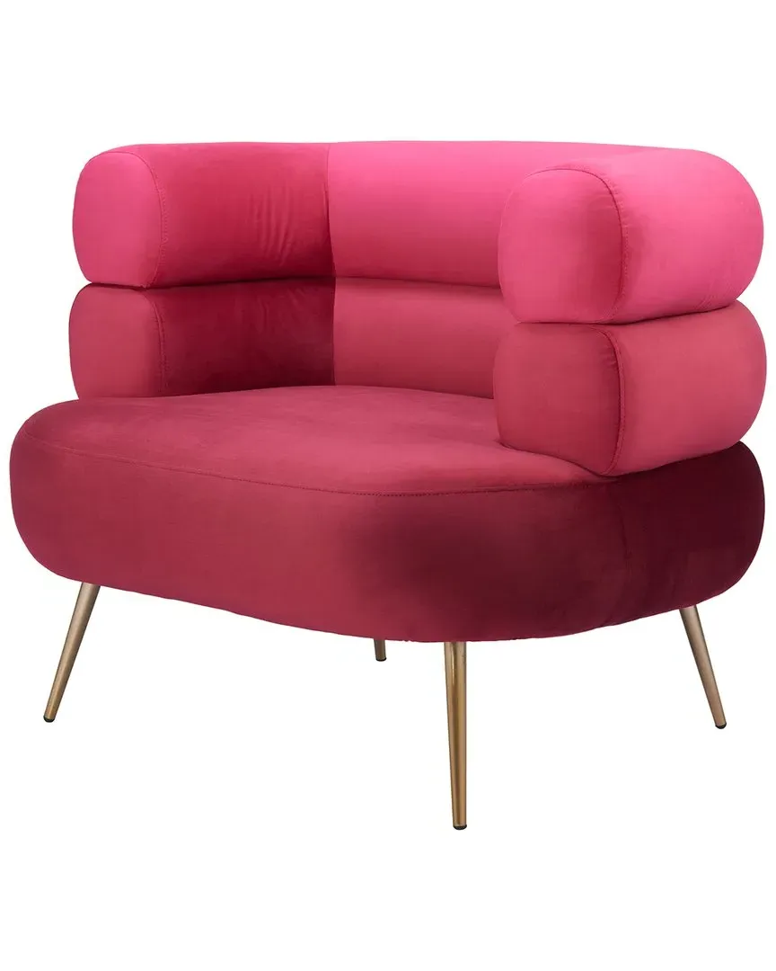 Arish Accent Chair - Red, Velvet image