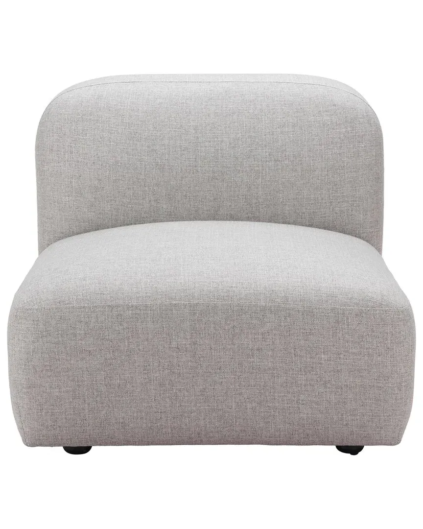 Biak Middle Chair - Grey, Poly Linen