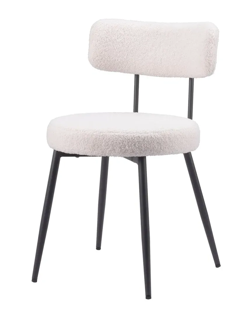 Blanca Set of 2 Dining Chairs - Ivory, Polyester image