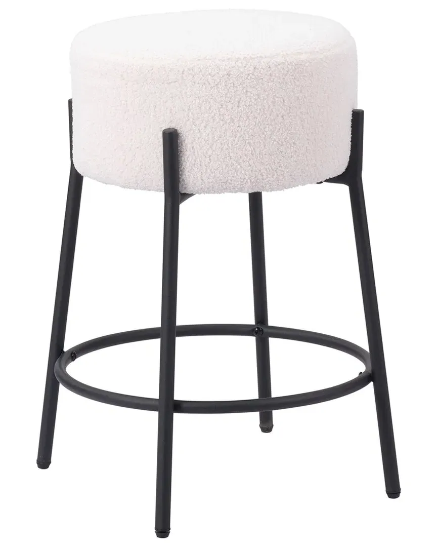 Blanche Set of 2 Counter Stools - Ivory, Shearling image